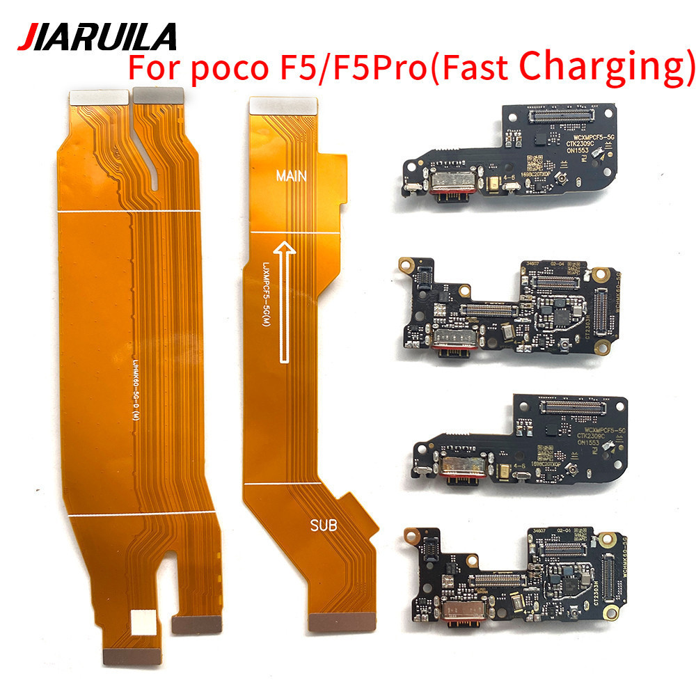 สําหรับ Xiaomi Poco F5 Pro USB ชาร์จพอร์ตแจ็คบอร์ดชาร์จ + สาย mian flex