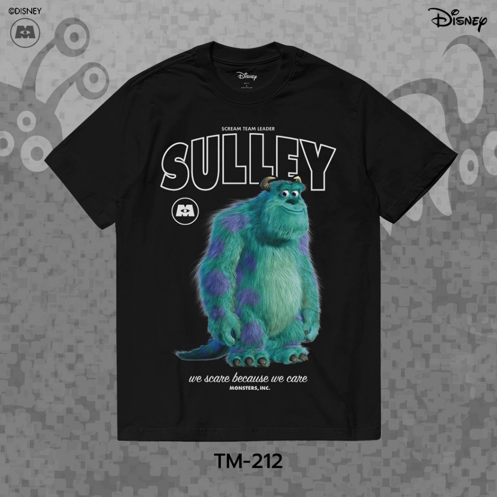 ทีเสื้อคอกลมผู้ชายและผู้หญิง ผ้าฝ้าย100% สบายสำหรับใส่ลำลอง ออกแบบแฟชั่นโดยการ์ตูนเจมส์พี Sullivan จาก Monster Inc. พิมพ์ลายคลาสสิกดิสนีย์ความสนุกและความสดชื่น