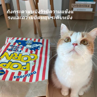 [กดติดตามลดเพิ่ม] 🇰🇷สุดฮิตจากเกาหลี ถุงแมวมุด ถุงป๊อปคอร์น ของเล่นแมว Popcorn Peek-a-Boo Bag