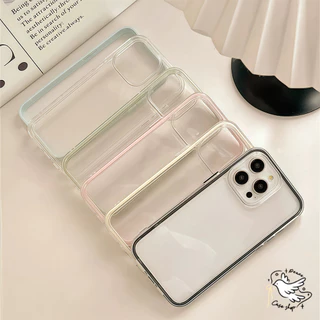 COD-ในไทย💥Ins เคสโทรศัพท์ใสๆ For IPhone 11 12 13 14 15 16 Pro Max PLUS เคส เคสไอโฟน 13 กรอบหนากันกระแทก โทรศัพท์ปกหลัง