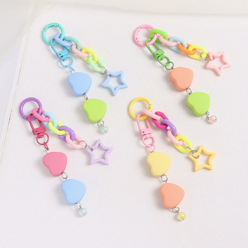 พวงกุญแจ หัวใจ โดปามีน ดาว การออกแบบโซ่อะคริลิที่มีสีสันเคสโทรศัพท์กระเป๋าจี้ของขวัญ – โปรปัง