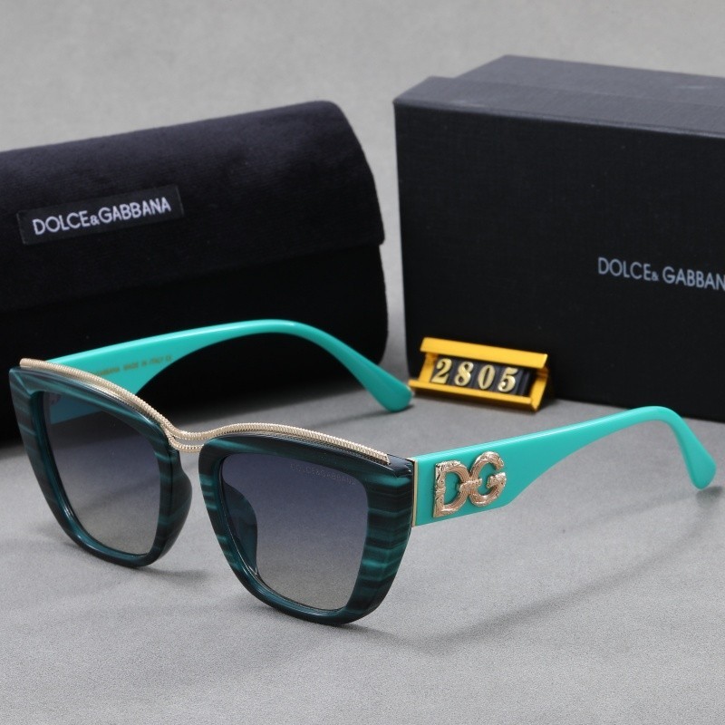 ใหม่แฟชั่นตัวอักษร DG แว่นตากันแดดอินเทรนด์ Retro Street ยิง Travel แว่นตากันแดด 2SK2805