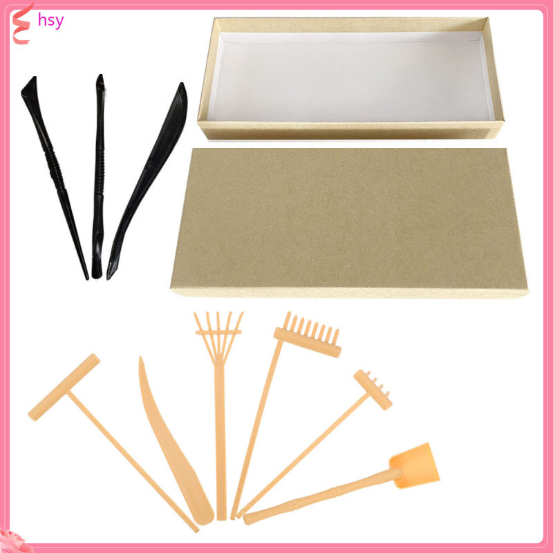 1 ชุด Mini Zen Garden Rake ชุดทราย Zen สวนเครื่องมือทราย Art Supply Mini Garden อุปกรณ์เสริม Miniatu