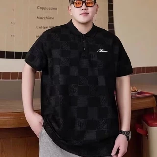 เสื้อโปโลผู้ชาย:size 2XL-8XL สำหรับหนุ่มใหญ่ในฤดูร้อน ปี 2025 สไตล์ทันสมัย สบายๆ และสวมใส่ง่าย