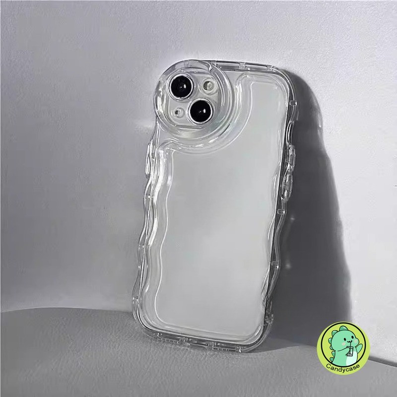 3D Clear Waveเคสโทรศัพท์สําหรับVivo Y39 Y38 Y36 Y33S Y33T Y30 Y29 Y28S Y27 Y300 Y100 Plus Y200 Pro Y200i Y200T Y50 Y50T Y50T Y50S Y50S Y51S 5Gปลอกกันกระแทกนุ่ม4Gปลอกกันกระแทก
