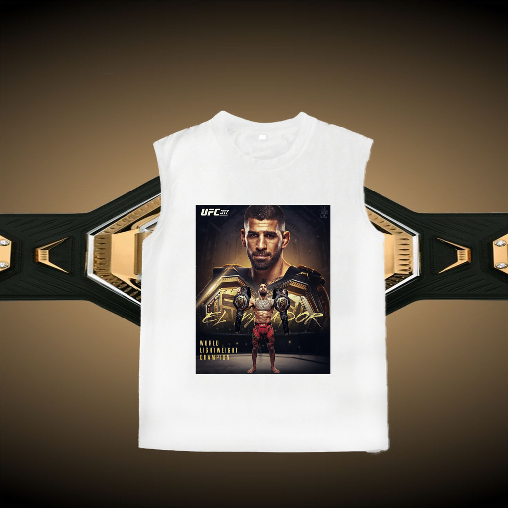 【NEW】Topuria Reign Begins – UFC 317 Victory Tank | เสื้อกล้ามอิเลีย ทอปูเรีย ฉลองแชมป์ UFC รุ่นไลต์เ