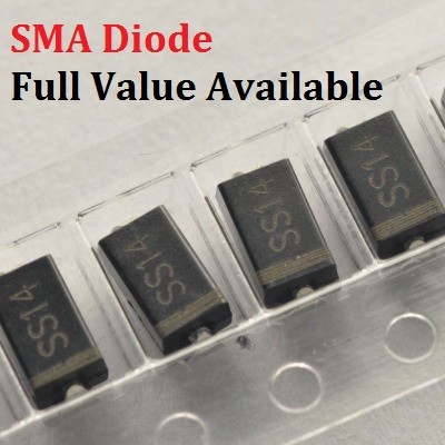 100PCS SMA Diode SS34 IN5822 SS14 In5819 1n5819 SS16 SS24 SS36 SR60 SS110 SS220 SS310 ES1J SMD M7 M1