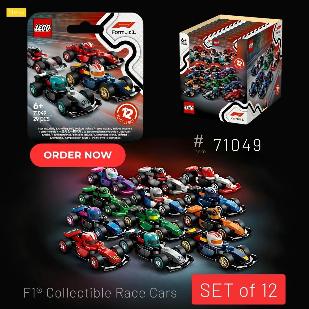 LEGO 71049 Collectable Minifigure Formula 1 Series -F1 Race Cars - RB20, Mercedes-AMG, Ferrari, McLa