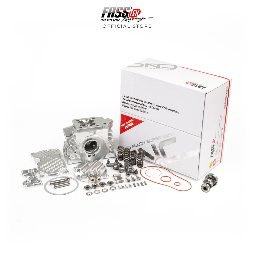 EX5 BILLET CNC HEAD SUPER-X 4-VALVE 20/18 DREAM WAVE 100 CLASS 1KFL FASSTEK