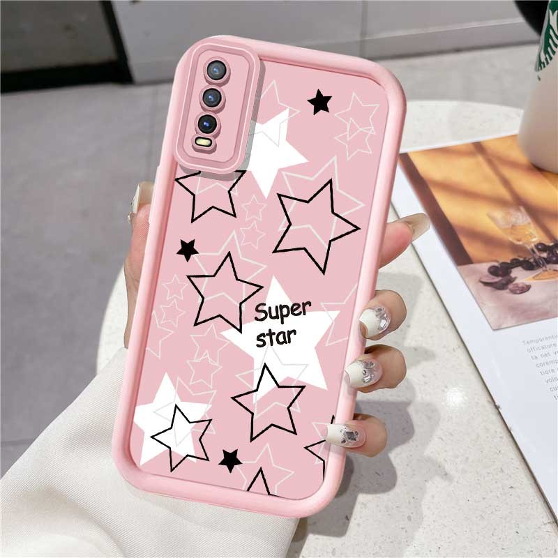 สีดําสีขาวดาวสําหรับOPPO Realme 10 2 8 PRO 8I 7i A79 A83 C31 C55 C21 C17 F7 F9 Reno 2F 2Z 5 8 8T 10 