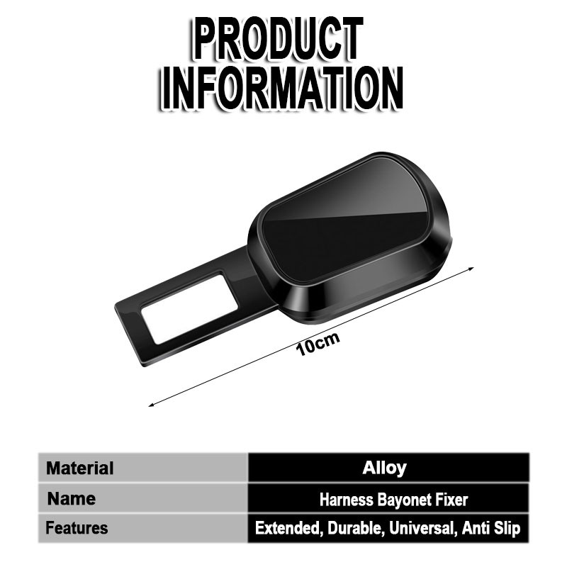 carboss Universal Car Seat Belt extender วัสดุโลหะผสมรถเข็มขัดนิรภัยคลิปหัวเข็มขัด รูปที่ 3