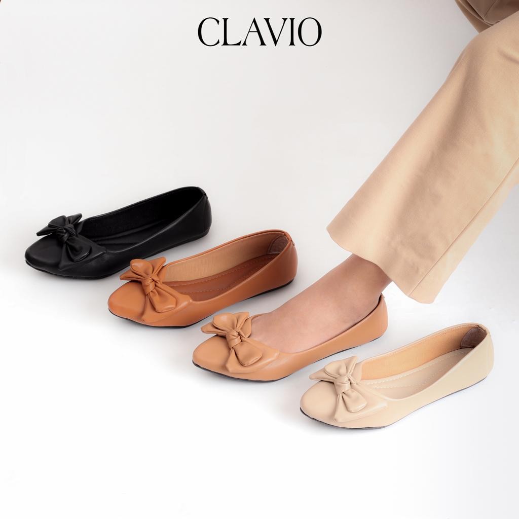 Clavio - รองเท้าส้นเตี้ยผู้หญิง Melda Ballerina Flat