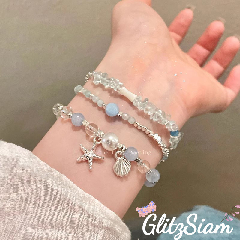 GlitzSiam✨✨สร้อยข้อมือแฮนด์เมด สร้อยข้อมือวินเทจคุณภาพสูง อุปกรณ์ best sellerหญิง พร้อมส่งในไทย