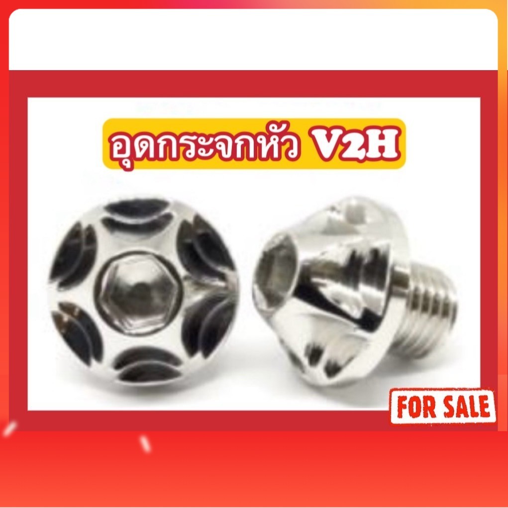 น็อตอุดกระจกหัว V2H Honda/Yamaha