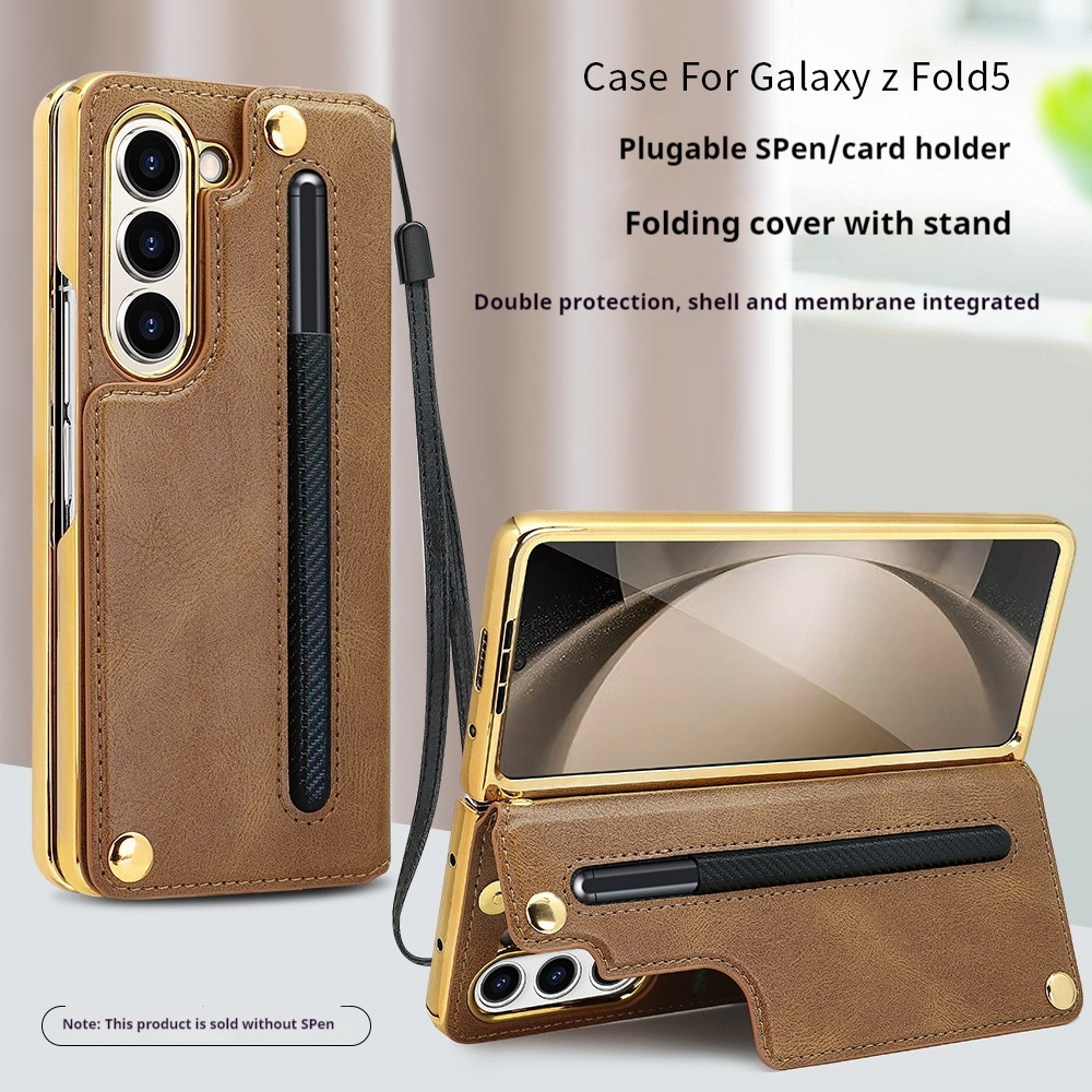 สําหรับ Samsung Galaxy Z Fold 7 case Fold6 Fold5 Fold4 cover Stand with pen slot with card pack