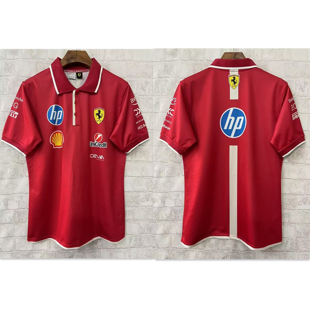 2025 2026 Scuderia Ferrari F1 เสื้อยืดโปโลทีม Scuderia Ferrari Team Softshell Jacket ชุดกีฬาลําลอง
