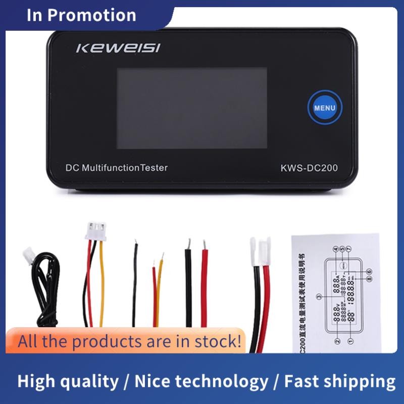 KEWEISI DC 0-200V โวลต์มิเตอร์แอมป์มิเตอร์ KWS Power Energy Meter LED Digital DC Wattmeter มิเตอร์ไฟ