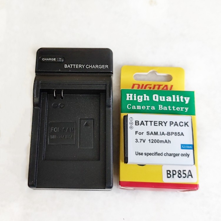 เหมาะสําหรับ Samsung PL210 SH100 WB210 ST200F ST205F กล้องดิจิตอล BP85A แบตเตอรี่ + เครื่องชาร์จ