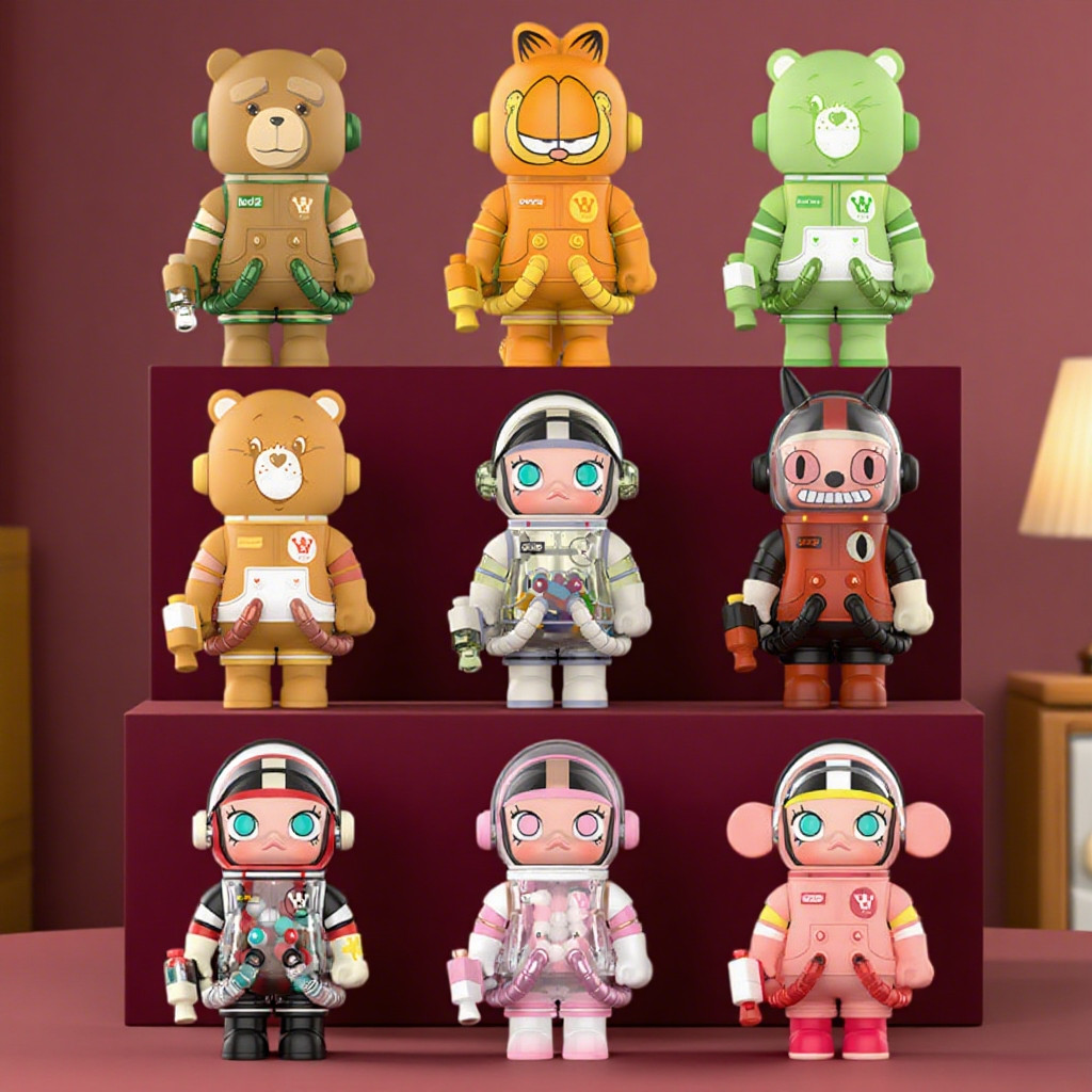 POPMART MEGA SPACE MOLLY 100% Anniversary Series v3 Mystery Box ของขวัญเล่นรูปอินเทรนด์