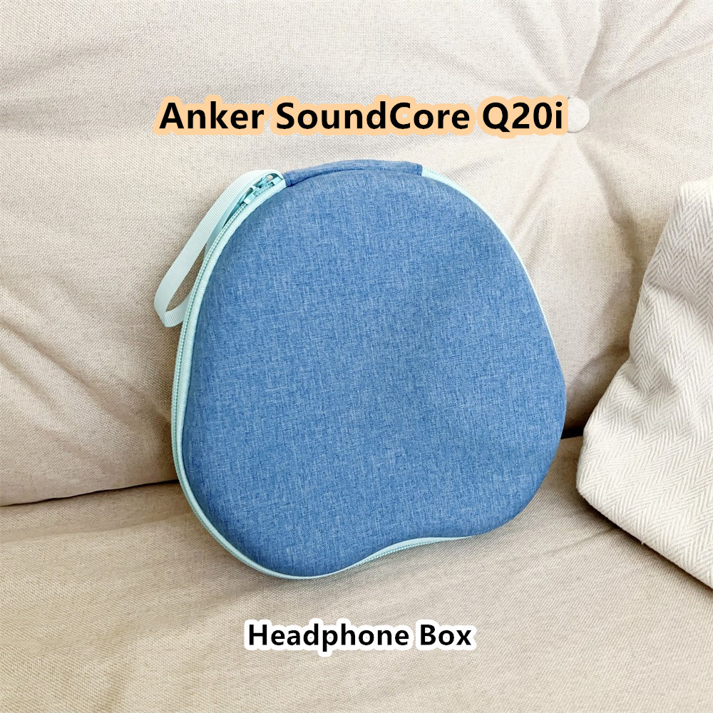 ANKER Fast ShipmentสําหรับAnker SoundCore Q20iหูฟังเคสแข็งชุดหูฟังสีดําบริสุทธิ์แผ่นรองหูฟังEVAปลอกก