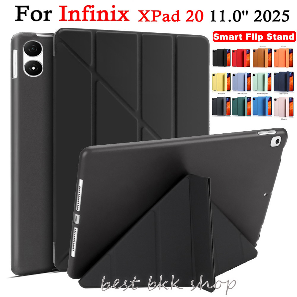 005.เคส ฝาพับ สำหรับ Infinix XPad 20 Xpad20 X1102 11 2025  มีช่องใส่ปากกา เคสกันกระแทก Smart Case