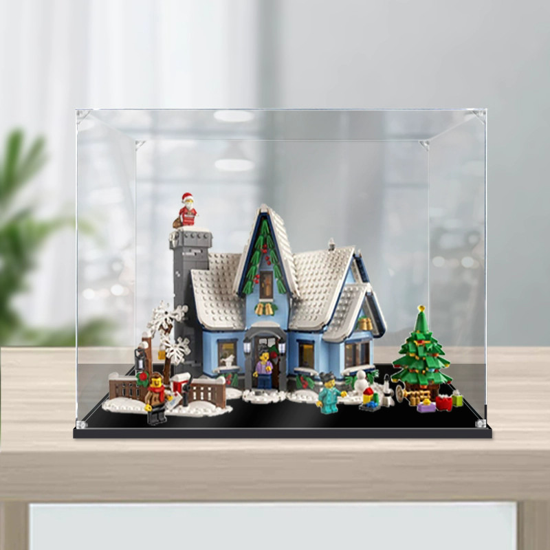 Lego 10293柜装老人 yangtal明好盒 Popmart Labubabuport กล่องนิทรรศการอะคริลิคสําหรับรองเท้าและเครื่องประดับป