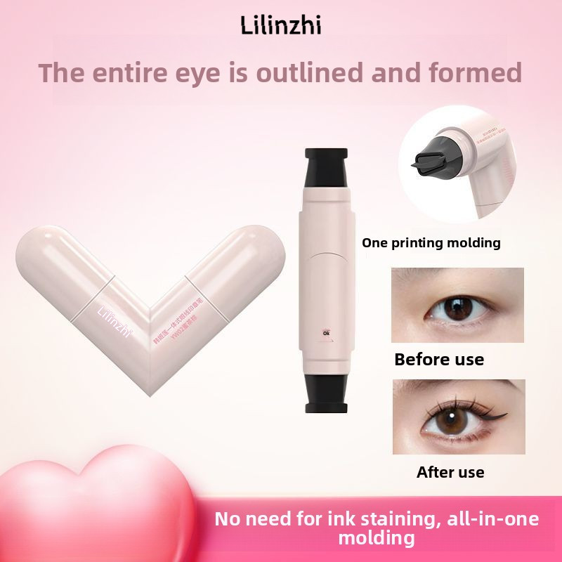 LILINZHI Double-Headed หมุนอายไลเนอร์แสตมป์อายไลเนอร์ปากกา Achieved ใน 3 วินาทีที่ต้องมีสําหรับผู้เริ่มต้นกันน้ํา