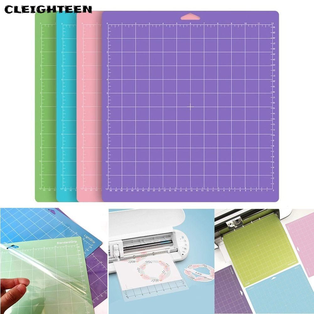 แผ่นรองตัด CLEIGHTEEN, แผ่นรองตัดสต็อกการ์ดหนากาว, PVC แบบพกพา Strong Grip Cameo Silhouette Letterin