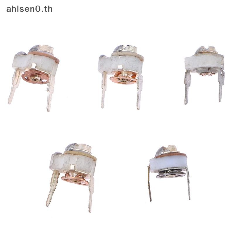 Ahlsen0 5PCS 5 มม.เซรามิคTrimmer CapacitปรับCapacitor TrimmerตัวแปรเซรามิคCapacitor 3PF 5PF 10PF 20P