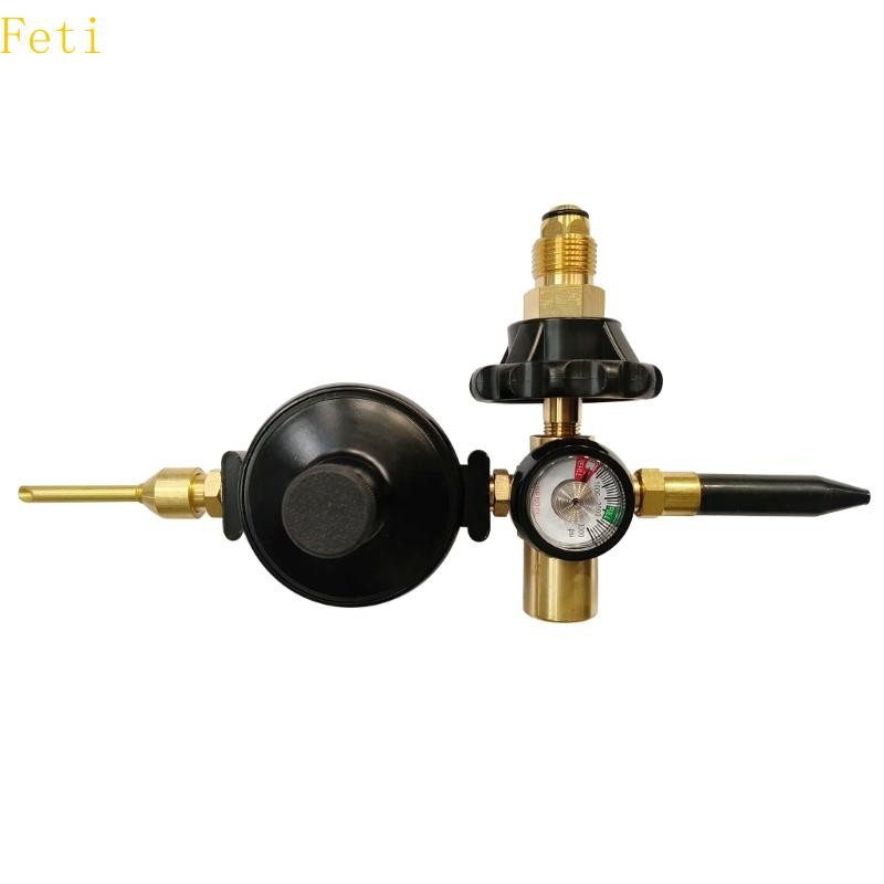 Feti Helium Balloon Inflator Regulator Helium Balloon Filler พร้อมมาตรวัด 0-3000PSI