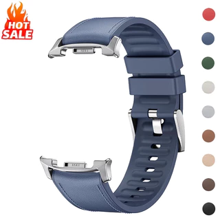 สายหนังซิลิโคนอ่อนนุ่มสําหรับ Samsung Galaxy Watch 8 40/44 มม.นาฬิกา 8 คลาสสิก 46 มม.สายนาฬิกาแบบนุ่มสําหรับผู้ชายผู้หญิงไม่มีช่องว่าง