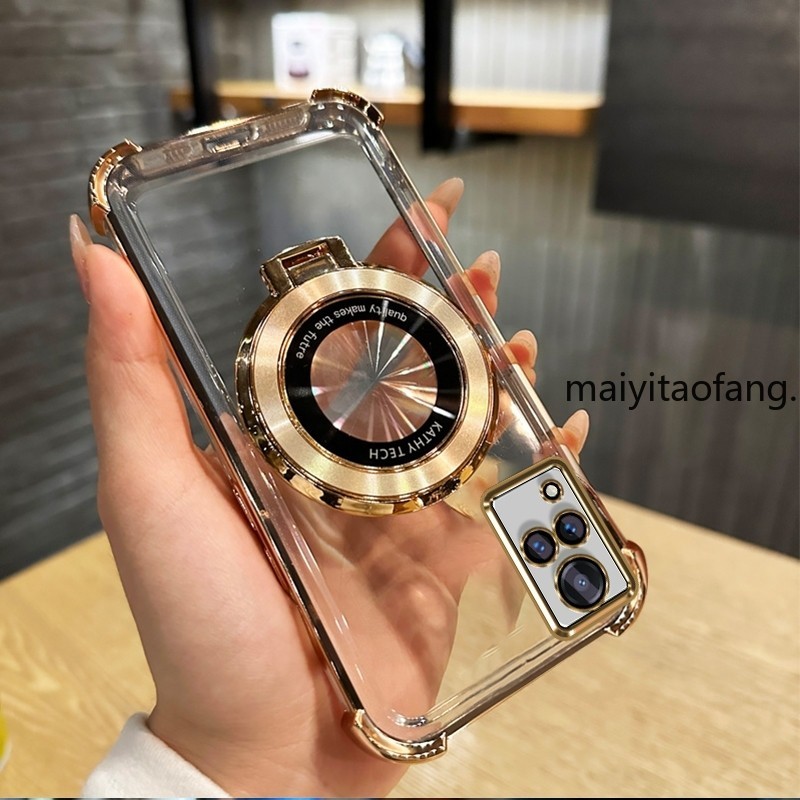 เคสสําหรับ VIVO v20 pro v21 v23 v23e 5g สี่มุมถุงลมนิรภัยวงเล็บแม่เหล็กเคสโทรศัพท์
