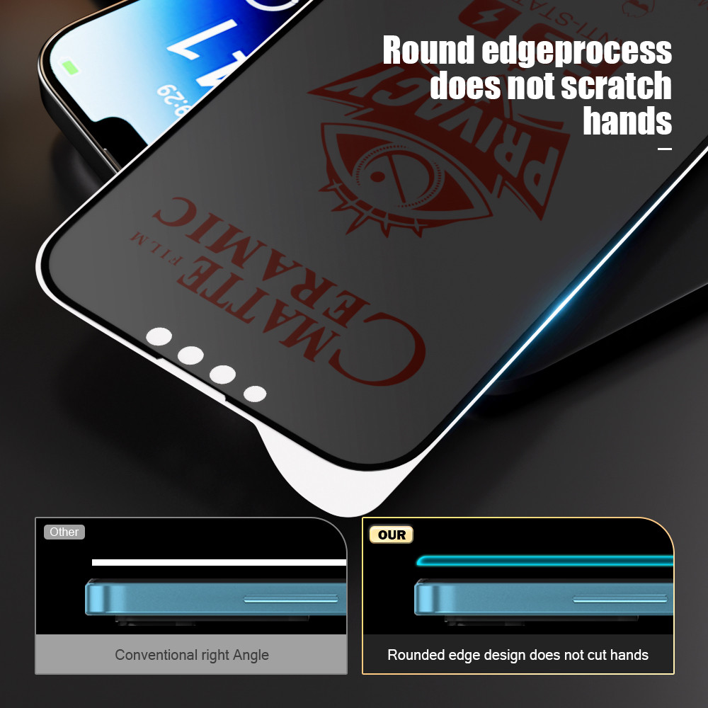 ฟิล์มกันมองกันเสือก ฟิล์มเซรามิก For Samsung A56 A36 A26 A16 A06 S25 S24 Ultra S22 S21 Plus S20 FE A55 A54 A53 5G A15 - รูปที่ 3