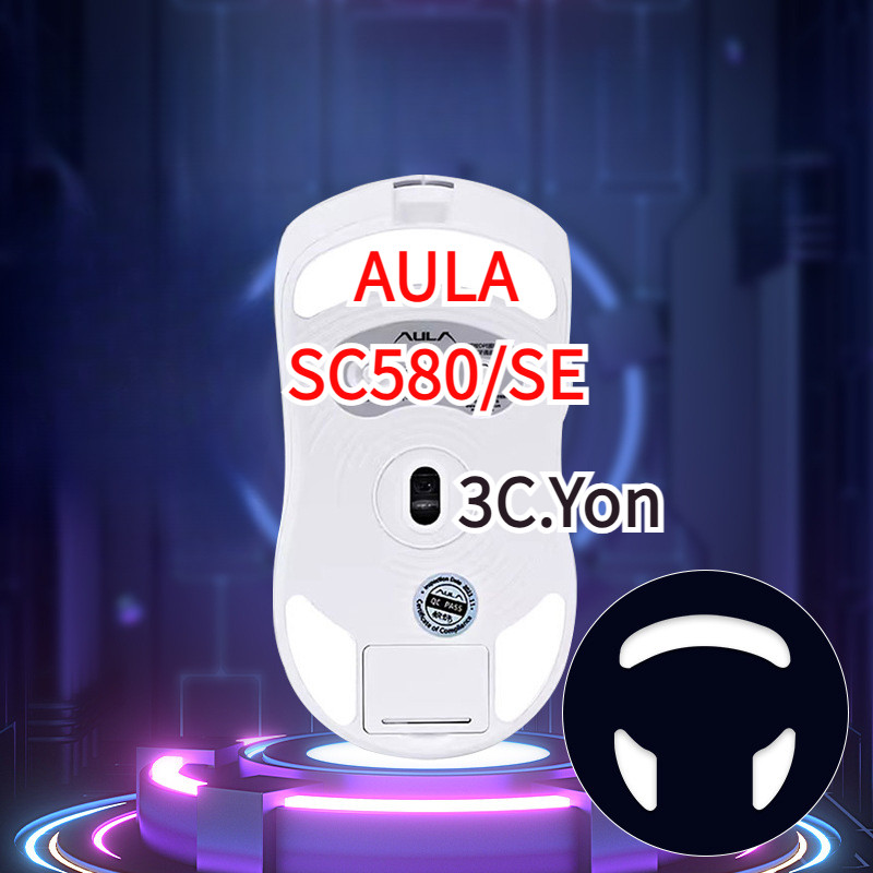 เท้าเมาส์ AULA SC580 SC580SE เมาส์สําหรับเล่นเกมไร้สาย Esports PTFE ICE Skates Glides รุ่นปรับปรุง S