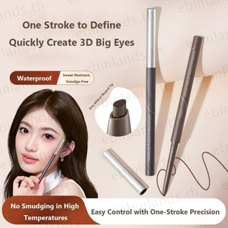 EBINLANDS Slim Gel Eyeliner, Fine-Tip Vivid Coloration Long-Lasting Eyeliner, Warm Brown All-Day Wear Bold and Defined Waterproof Eyeliner เหมาะสําหรับผู้เริ่มต้น