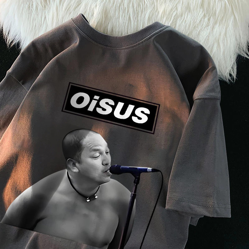 Top.street เสื้อ oversize เสื้อแฟชั่น cotton100% 'OISUS MEN' ใส่สบาย เสื้อยืดชาย แฟชั่น ฤดูร้อน 2025