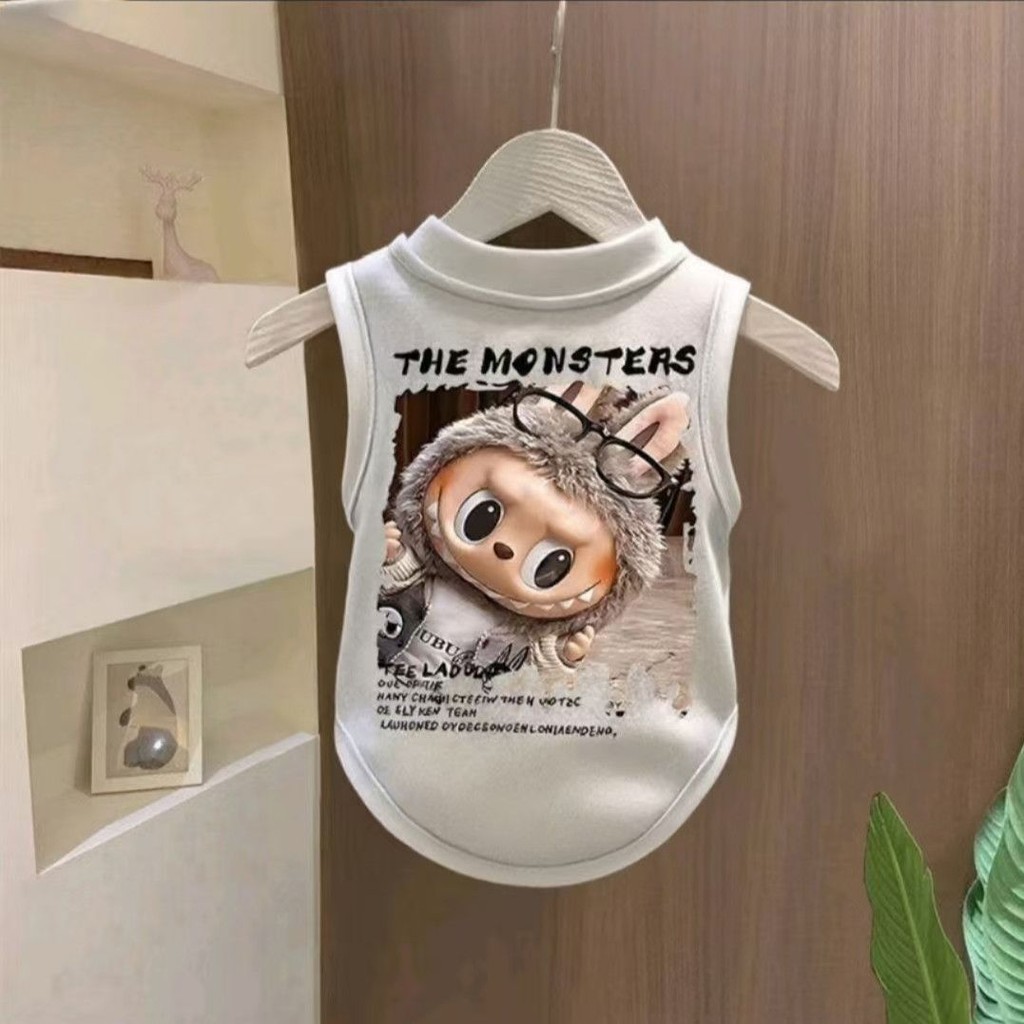 ฤดูร้อนบางสไตล์ระบายอากาศสัตว์เลี้ยงสุนัขน่ารักการ์ตูนลาบราดอร์เสื้อกั๊กสุนัขขนาดเล็ก Bichon Pomeranian Serina