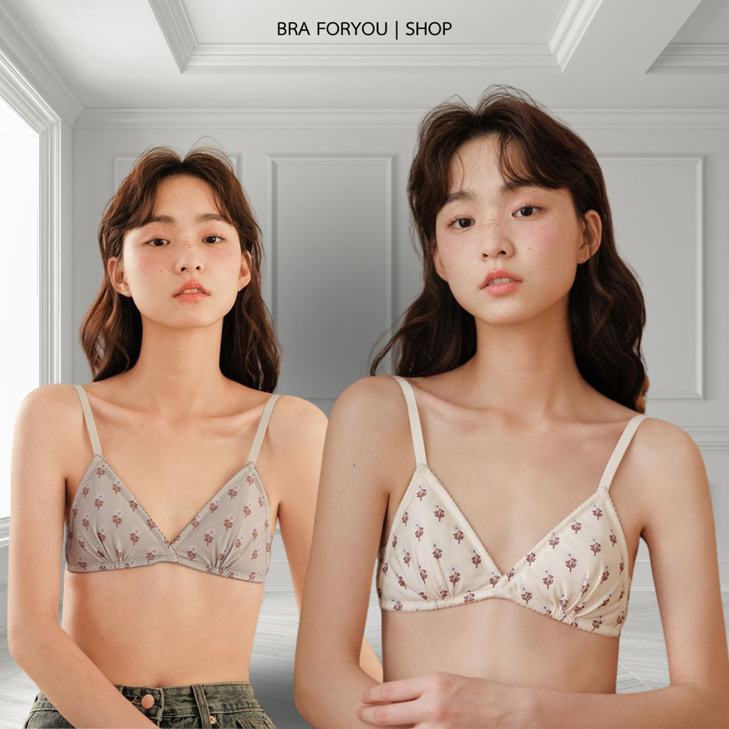 Bra Foryou ชุดชั้นในไร้โครงเหมาะกับเด็กนักเรียนนักศึกษาสไตล์ญี่ปุ่นทรงบิกินี่*ไซส์เล็กบราไม่มีฟองน้ำ (272)Women