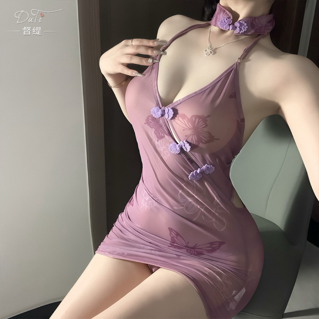 ชุดจีนเซ็กซี่ กี่เพ้า ตรุษจีน ชุดนอนไม่ได้นอน JJ1281 (F)🎗️เกรดพรีเมี่ยมแท้