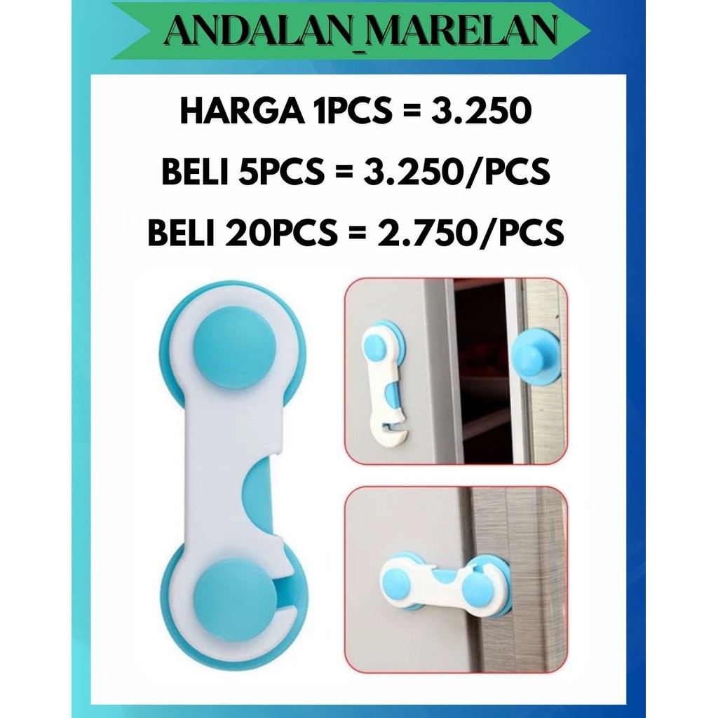 AM SAFETY DRAWER CABINET SAFE LOCK DOOR HOOK FRIDGE HOLDER BABY SAFETY PROTECTOR