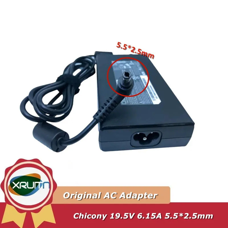 ต้นฉบับต้นฉบับ ​OEM A17-120P1A Chicony 19.5V 6.15A 120W AC Adapter Charger สําหรับ Thunderobot 911-S