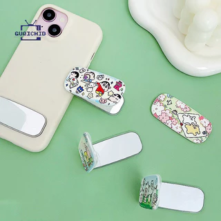 เกาหลีน่ารักการ์ตูนสติกเกอร์ซ่อนกระจกพับโทรศัพท์ Griptok Grip Tok Stand สําหรับ Case Holder Ring