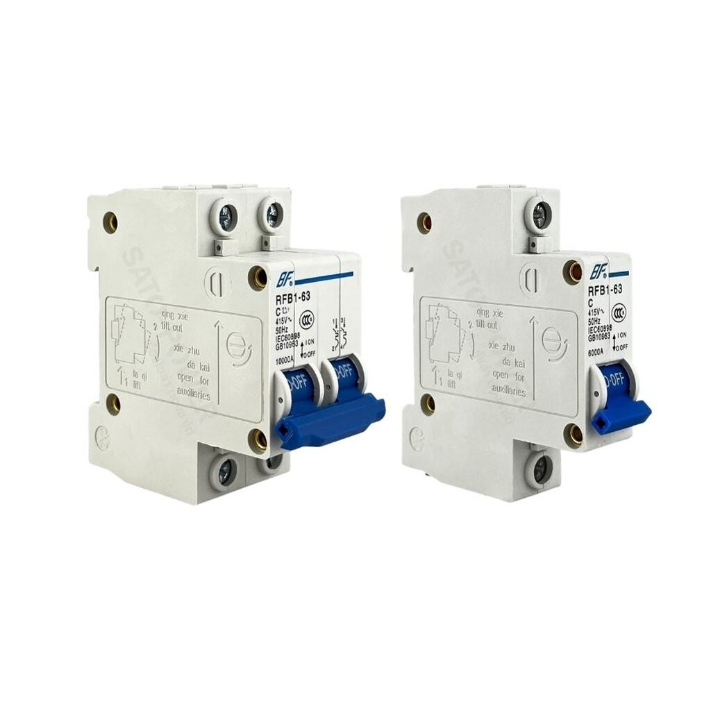 BF เบรกเกอร์ AC รุ่น RFB1-63 | 1P และ 2P | เบรกเกอร์กระแสสลับ AC Miniature Circuit Breaker