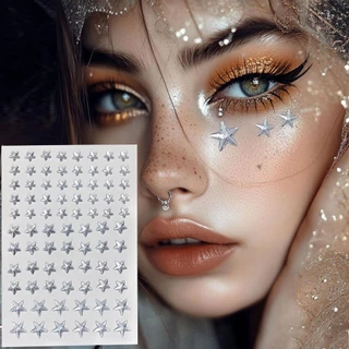 Lunar Blossom ✨✨ สติ๊กเกอร์หน้า ลูกปัดและดาวห้าแฉก หลากสี หลายขนาด ราคาไม่แพง บุคลิกภาพแฟชั่น พร้อมส่งจากไทย