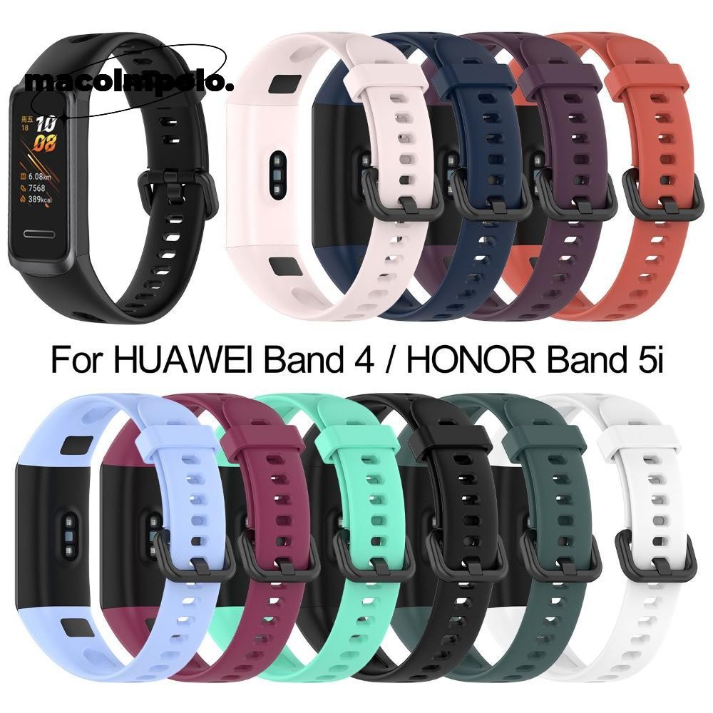 สายซิลิโคนอุปกรณ์เสริมนาฬิกาอัจฉริยะสายคล้องคอสําหรับ HUAWEI Band 4 ADS-B29 Honor Band 5i ADS-B19