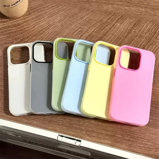 🔥GOOD🔥เคสโทรศัพท์แบบ 2 in 1 ซิลิโคนใส เคสเยลลี่ For iPhone 16 15 14 13 12 11 Pro Max X XR XS Max 7 8 6 Plus เคสไอโฟน เคส