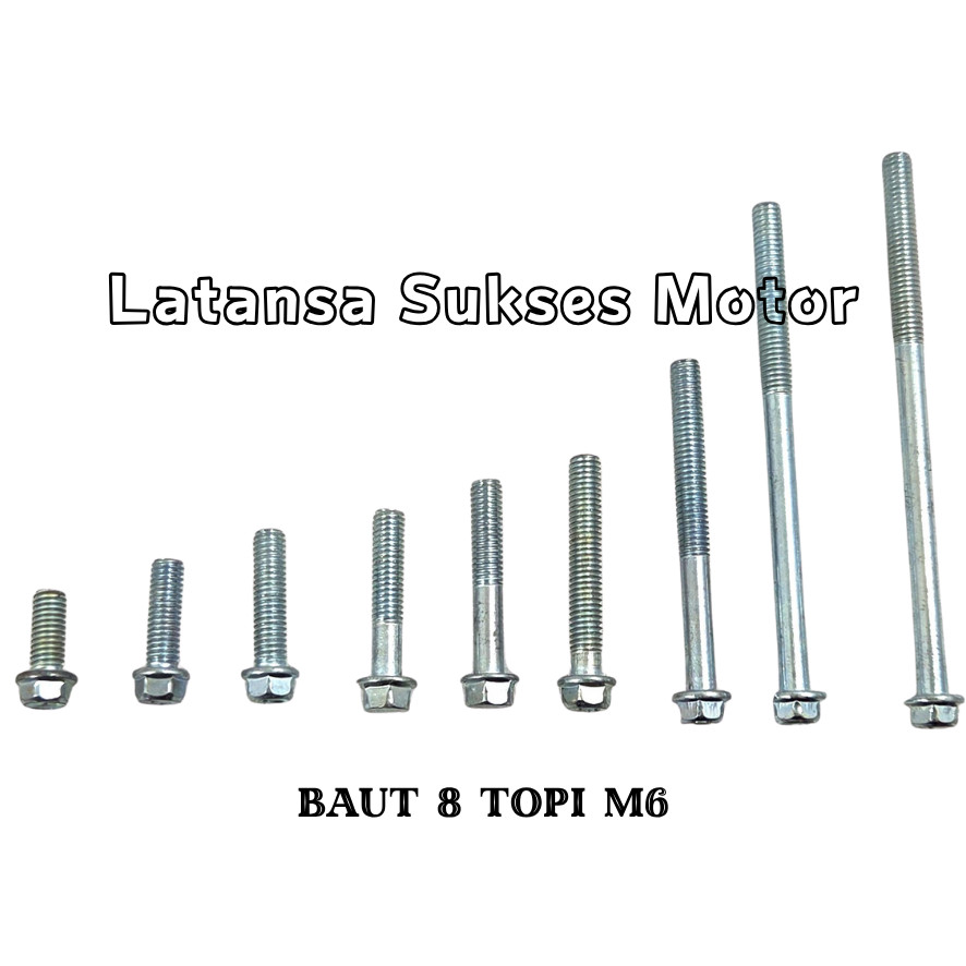 8 Cap Bolt / cvt คลัทช์บล็อก Bolt M6x10 M6x12 M6x15 M6x20 M6x25 M6x30 M6x35 M6x40 M6x45 M6x50 M6x90 