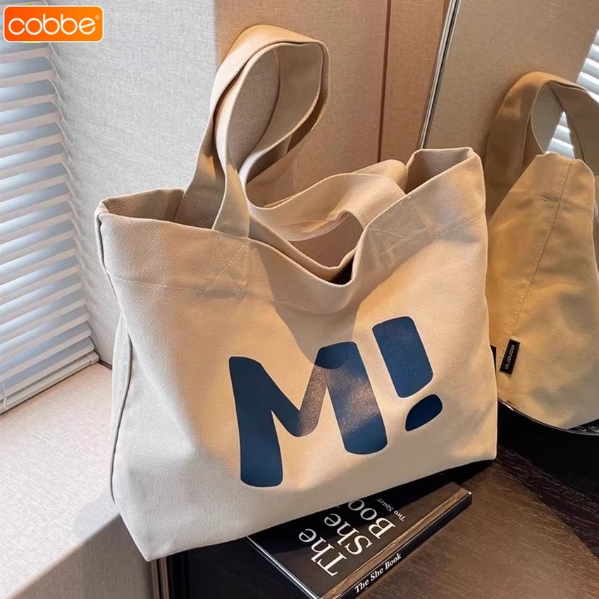 Cobbe กระเป๋าสะพายข้าง สไตล์เกาหลี กระเป๋าสะพายไหล่พิมพ์ลายน่ารัก ใส่หนังสือได้ ทรงสวย แข็งแรง ทนทาน ไม่ขาดง่าย