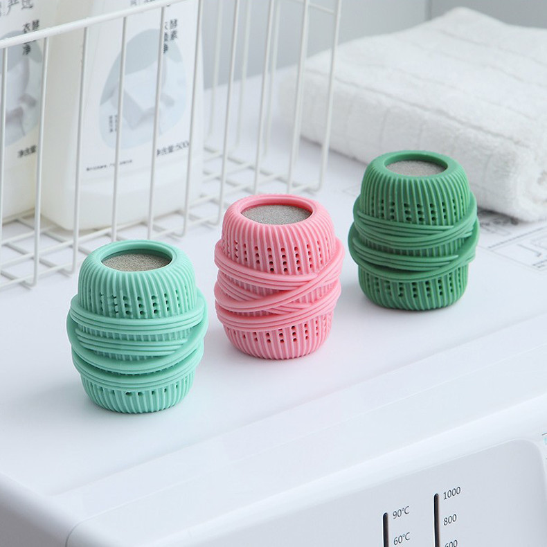 ลูกบอลซักผ้า ลูกบอลซักผ้าซิลิโคน เพิ่มแรงขยี้ขจัดคราบ อุปกรณ์จับขนสัตว์เลี้ยงของเครื่องซักผ้า ป้องกันการพันกัน