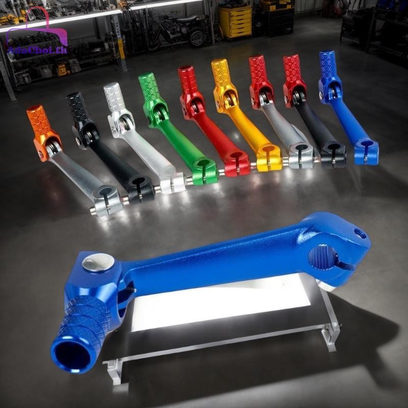 AdaChoi 1 ชิ้น 10 มิลลิเมตรพับอลูมิเนียม Universal อุปกรณ์เสริมรถจักรยานยนต์สั้นเกียร์สําหรับ Kayo B